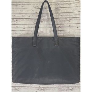 Coach New York Mercer 5117 Black Twill & Leather Trim Padded Laptop Bag Tote